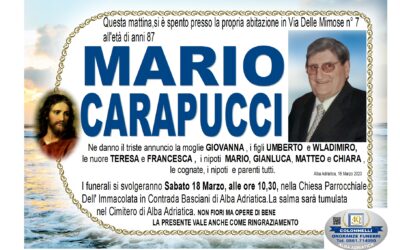 ANNUNCIO LUTTO MARIO CARAPUCCI