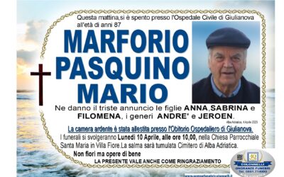 ANNUNCIO LUTTO MARFORIO PASQUINO